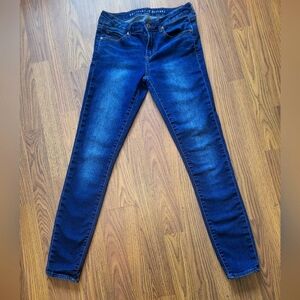 Articles Of Society Womens Dark Wash Denim Jeans 25" Waist Stretch Low Rise